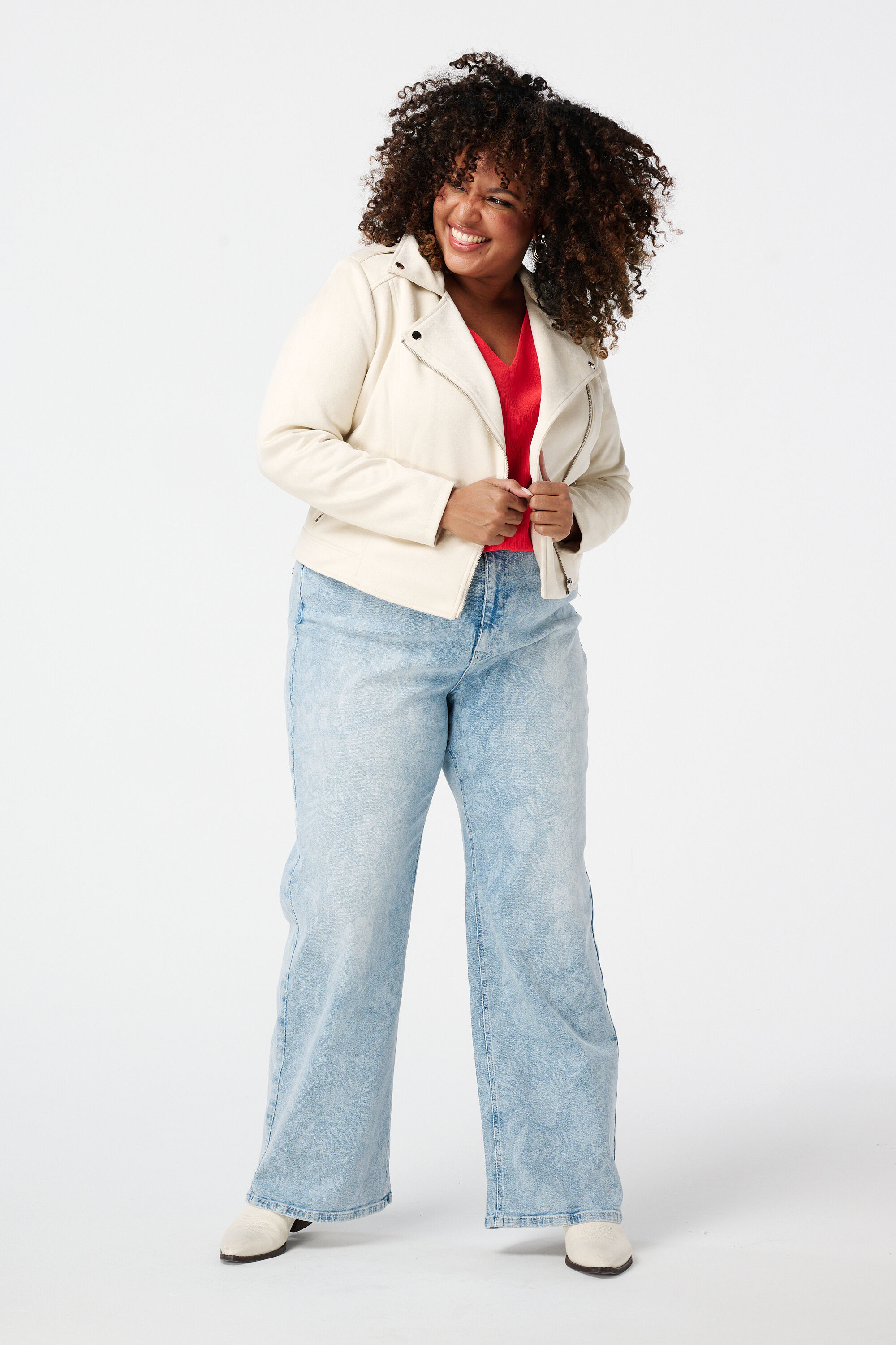 Cazadora biker de antelina image number 6