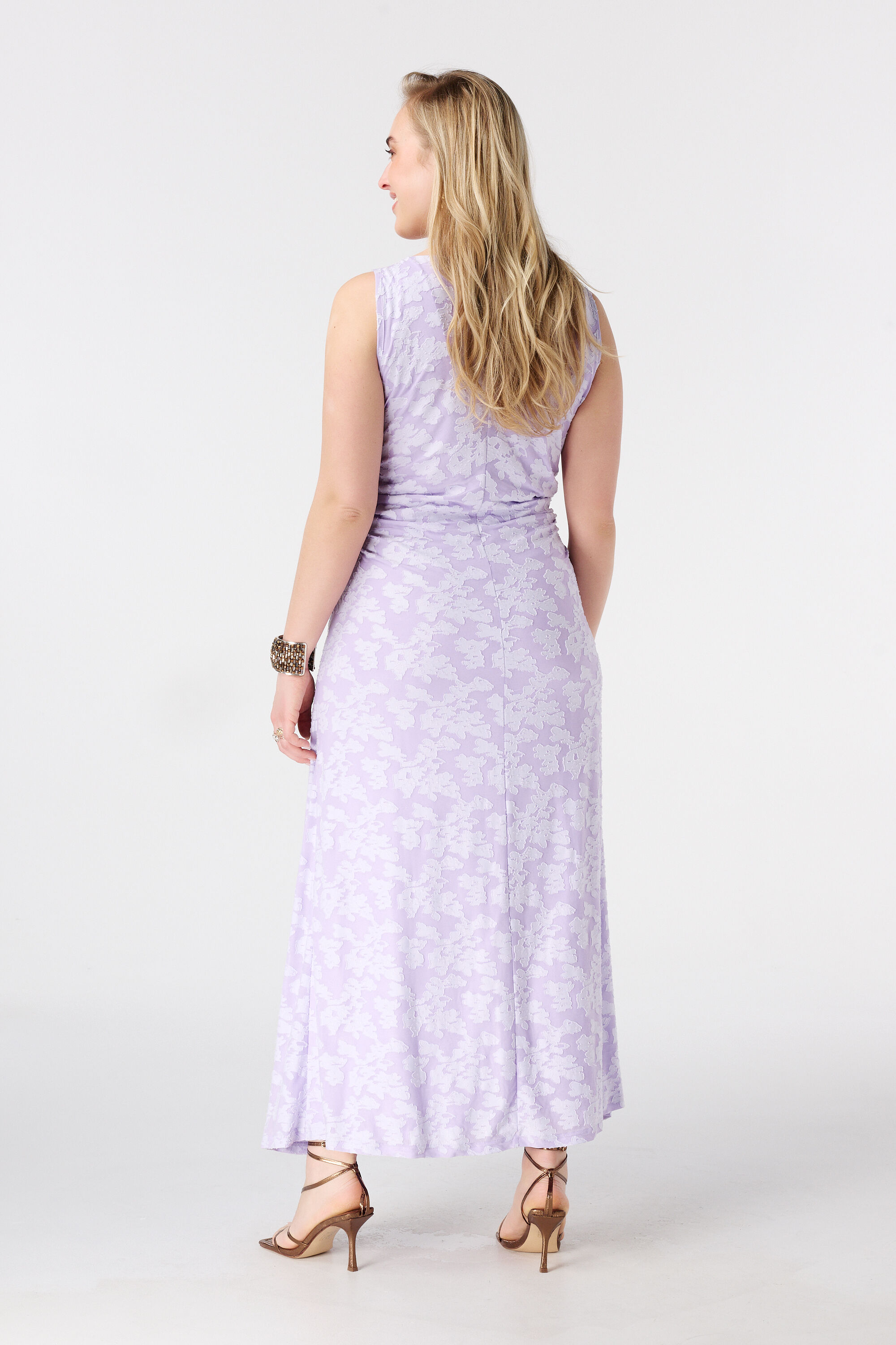 Vestido maxi jacquard image number 3