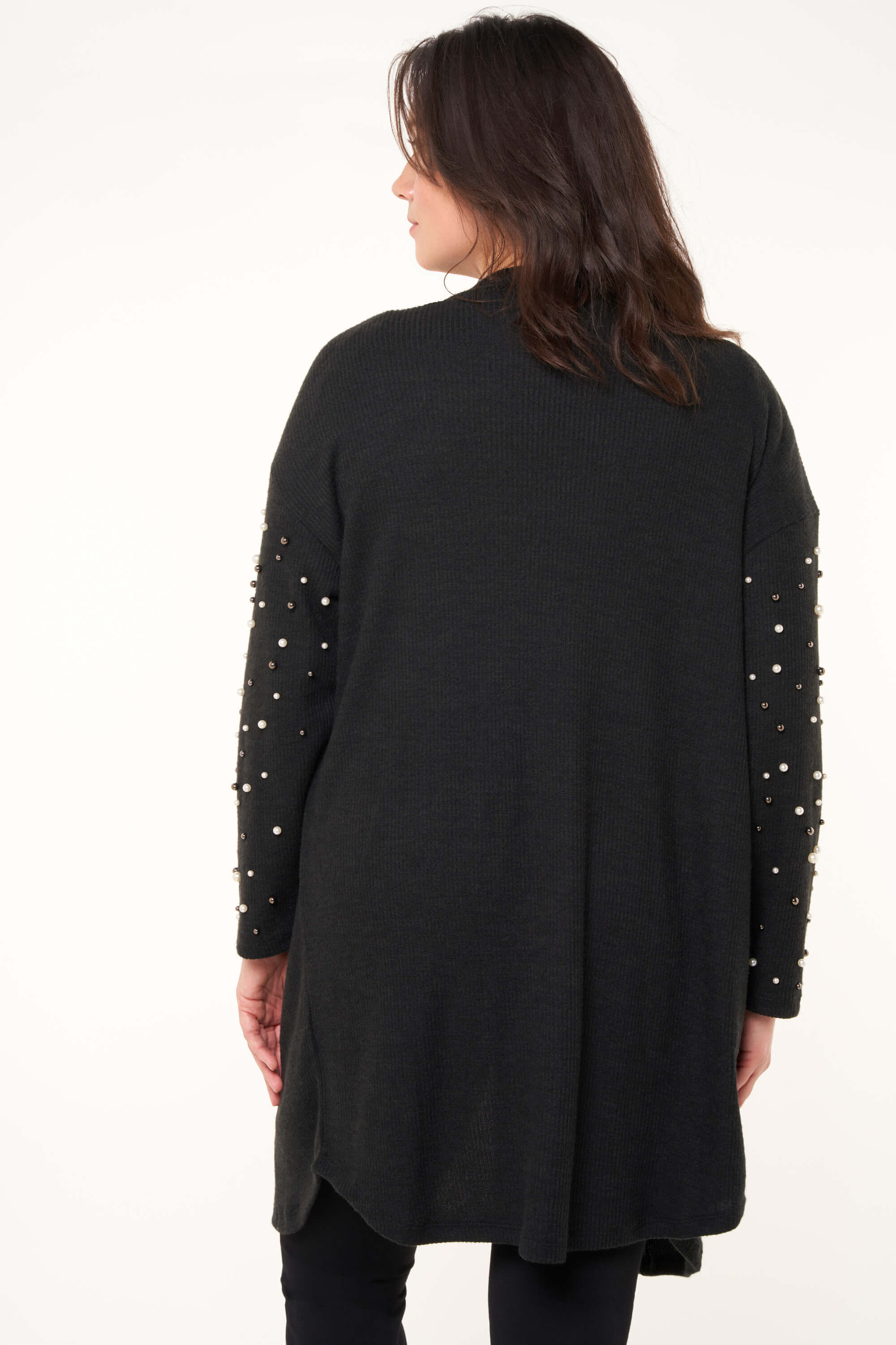 C&aacute;rdigan abierto con perlas image number 3