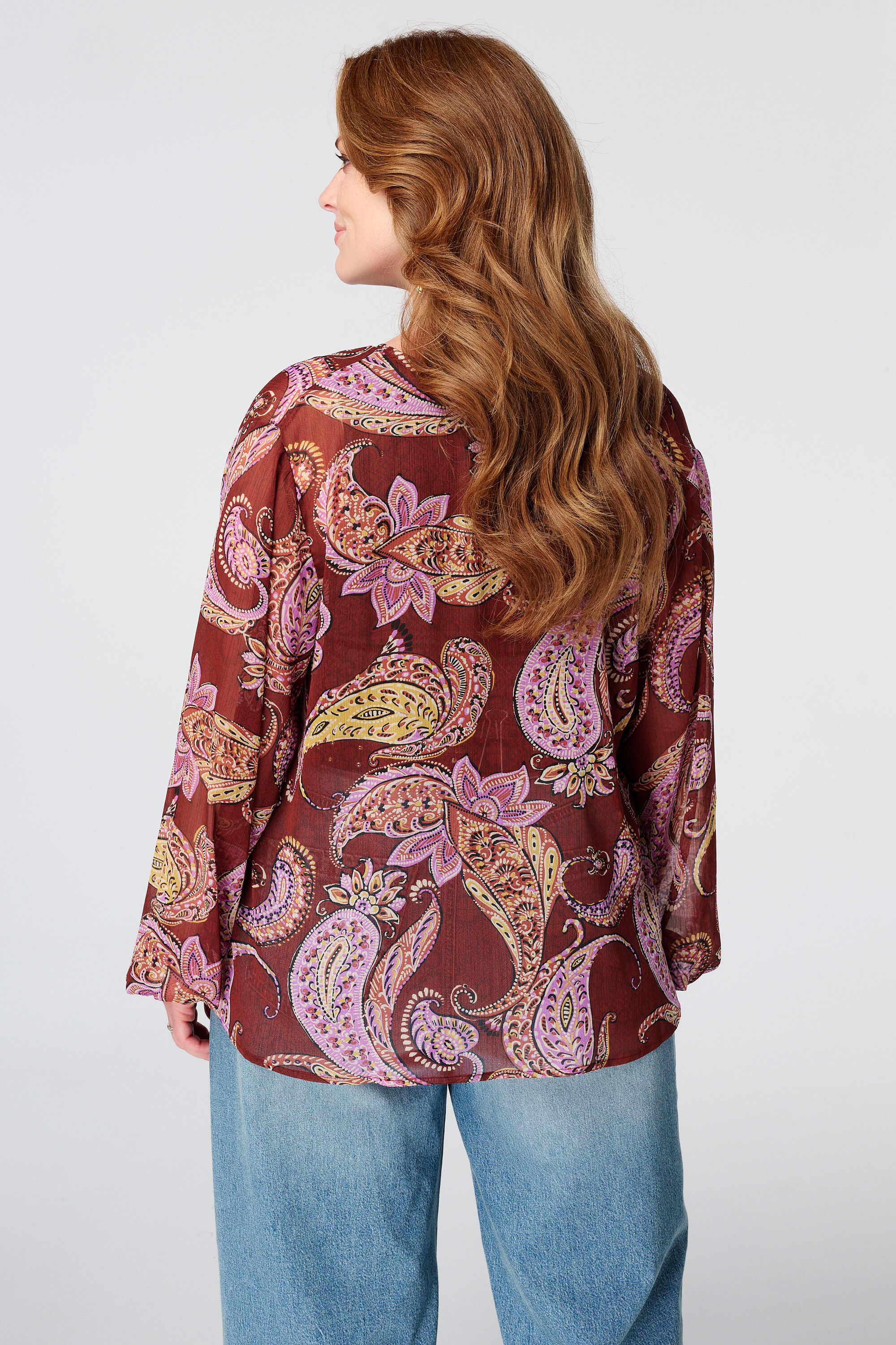Blusa con estampado paisley image number 1