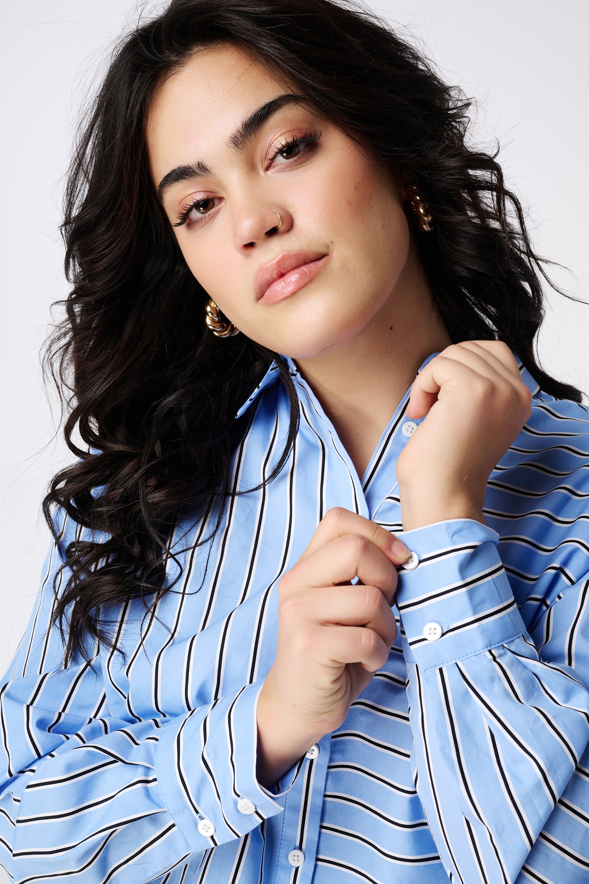 Blusa corta de rayas image number 4