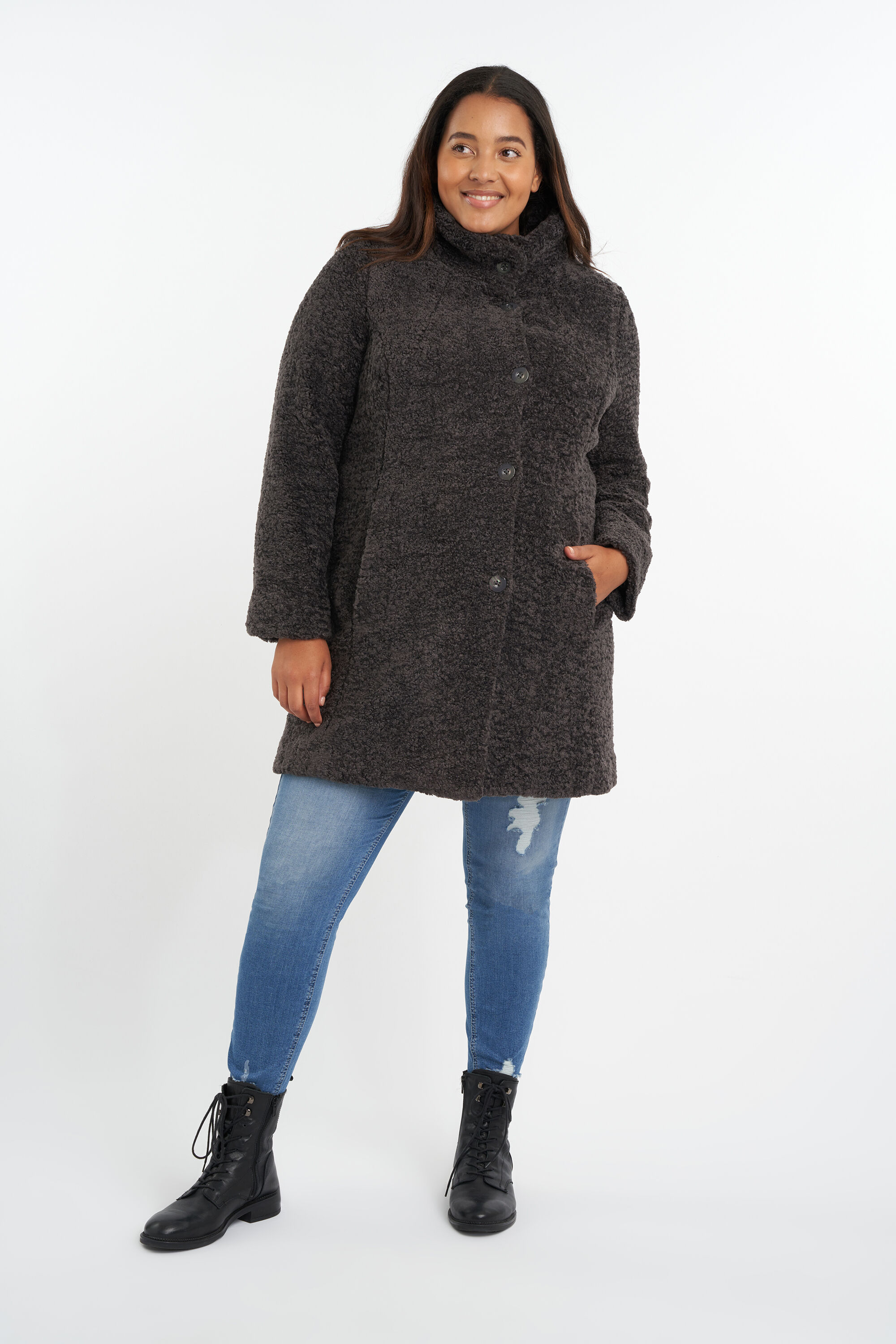 Chaqueta de corte recto image number 4