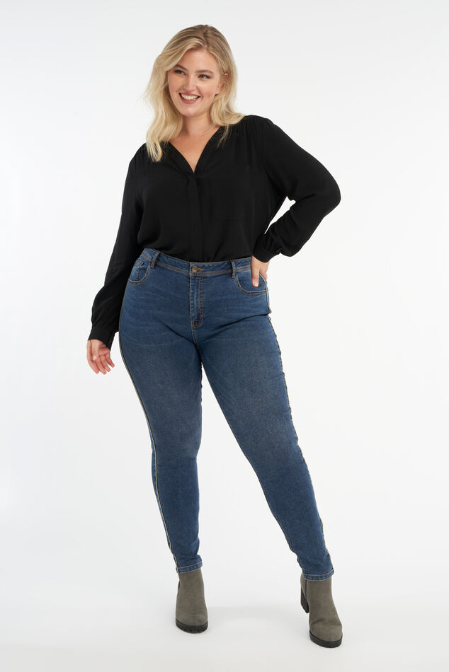 Vaqueros con remate de purpurina image number 0