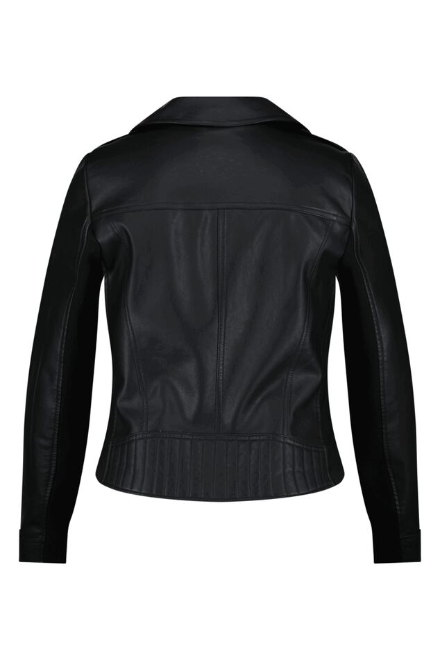 Cazadora con aspecto de cuero y detalles plateados. image number 2