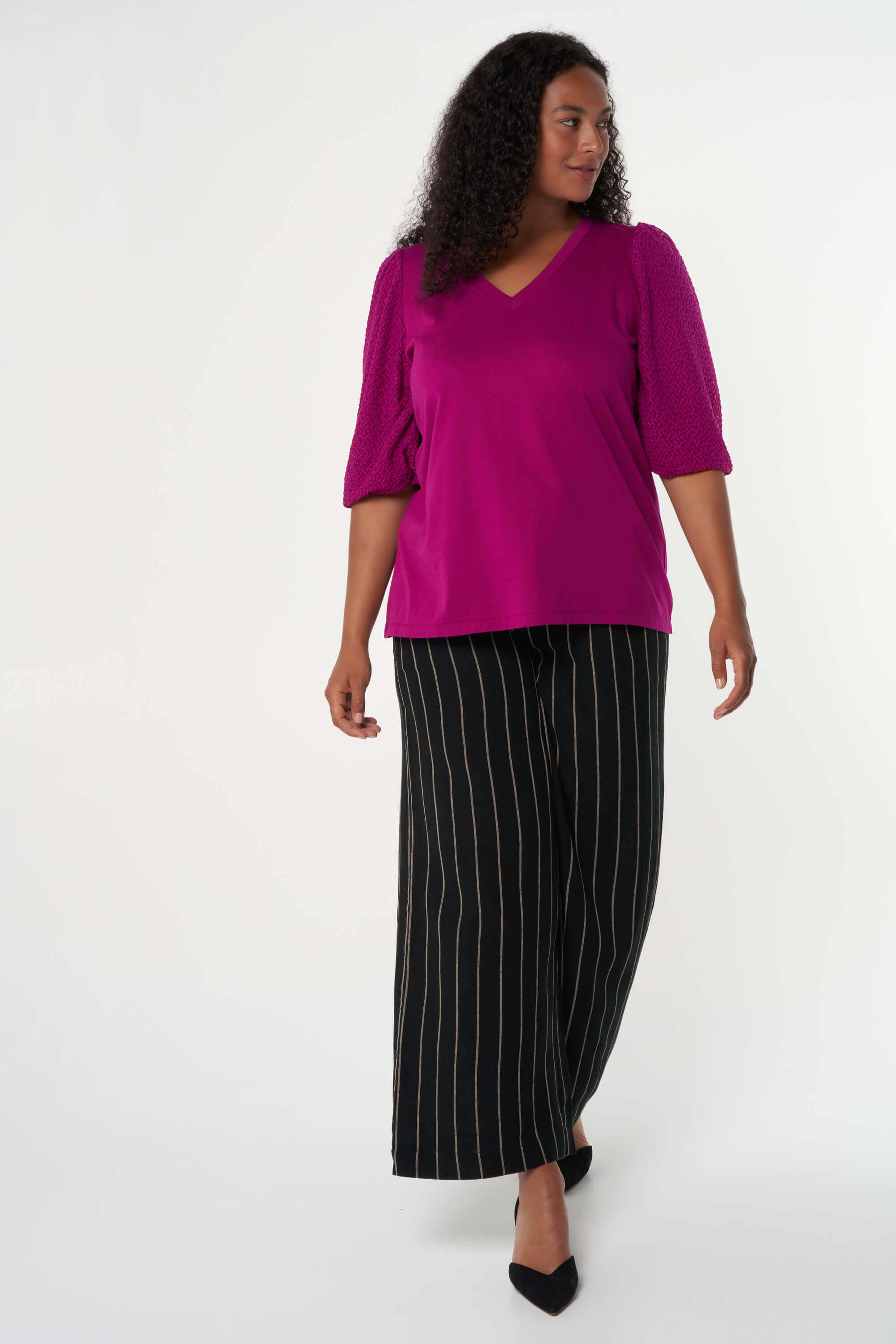 Top con manga con textura image number 5