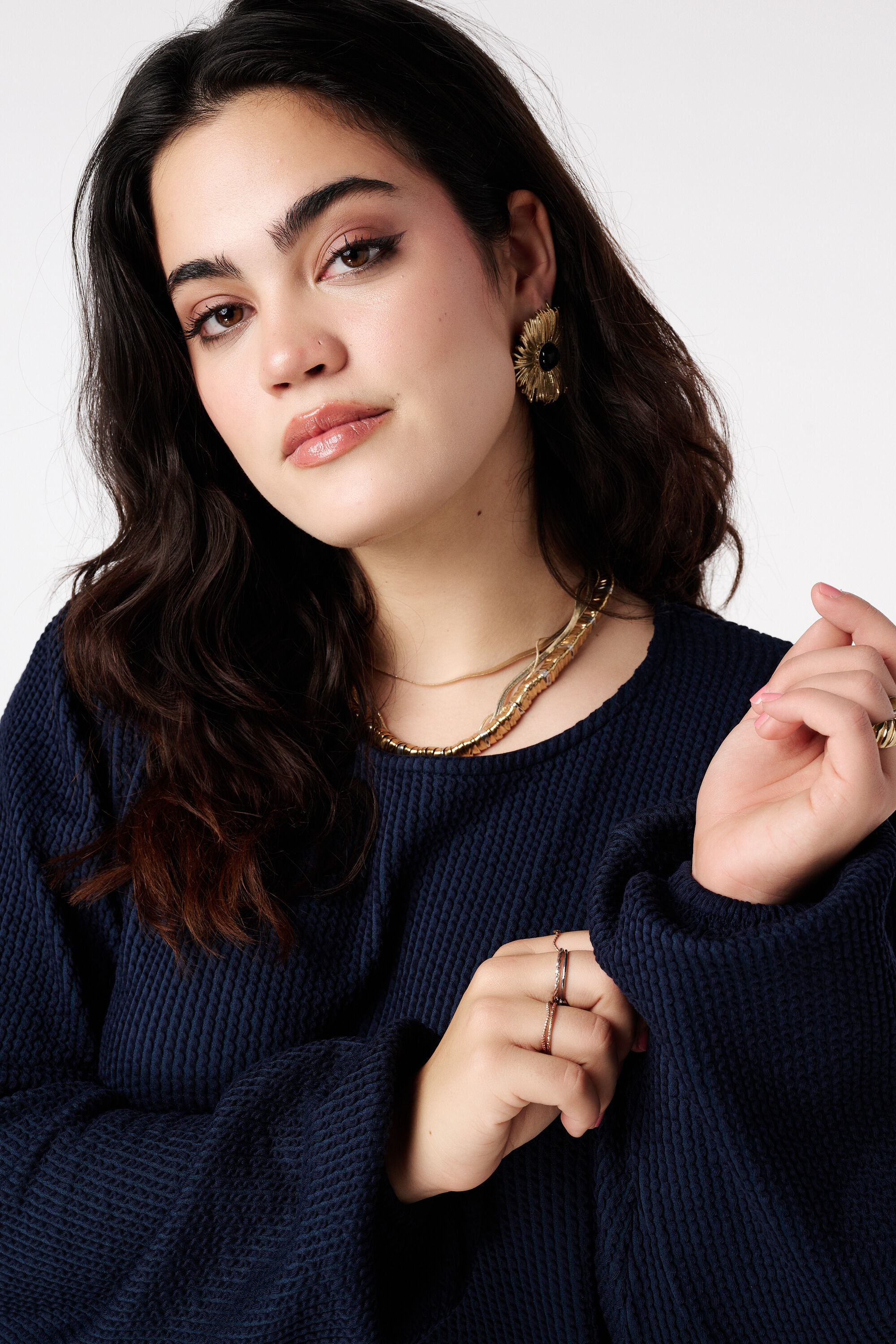 Vestido recto con manga abullonada image number 4