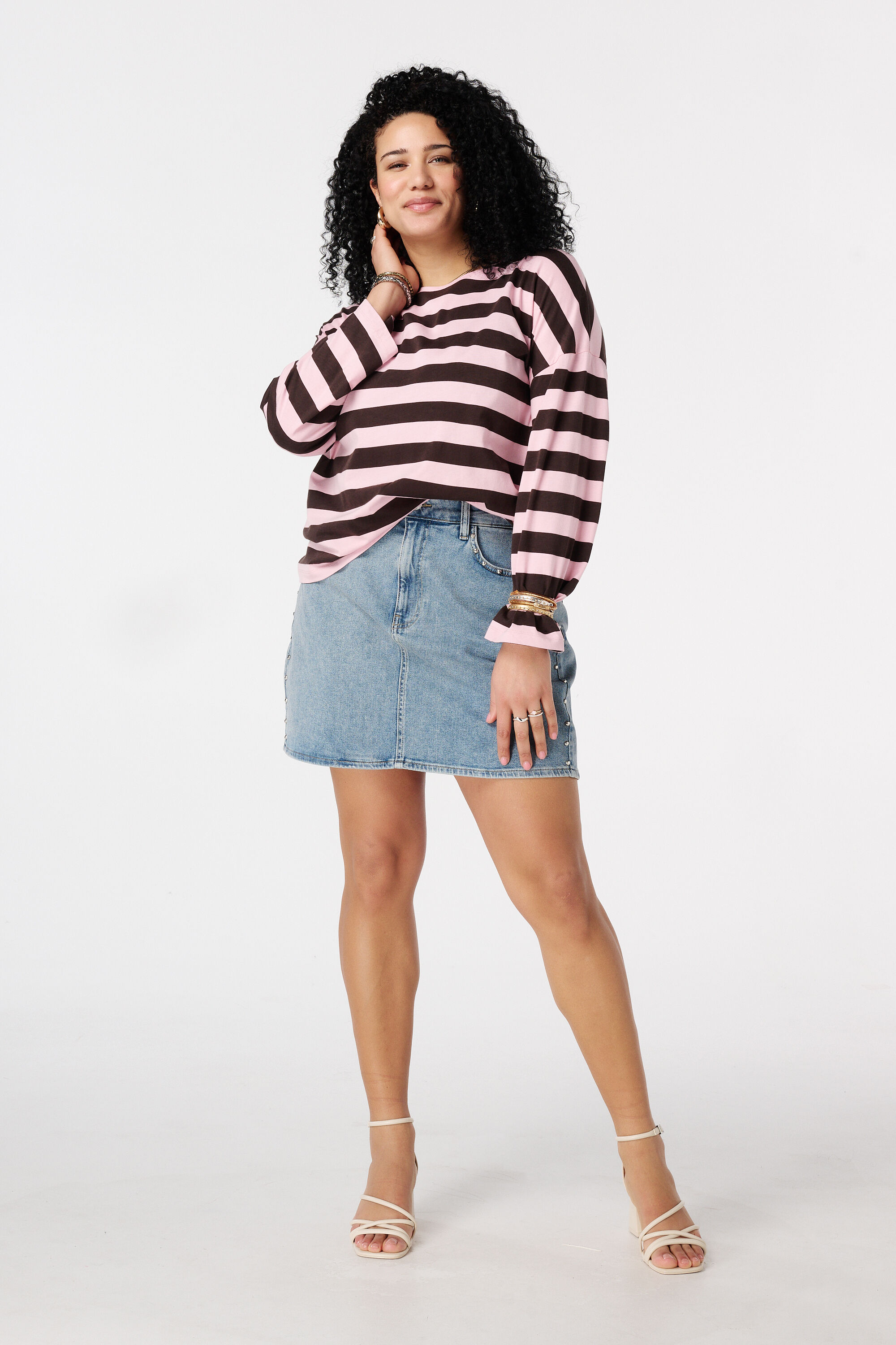 Top de manga larga a rayas image number 5