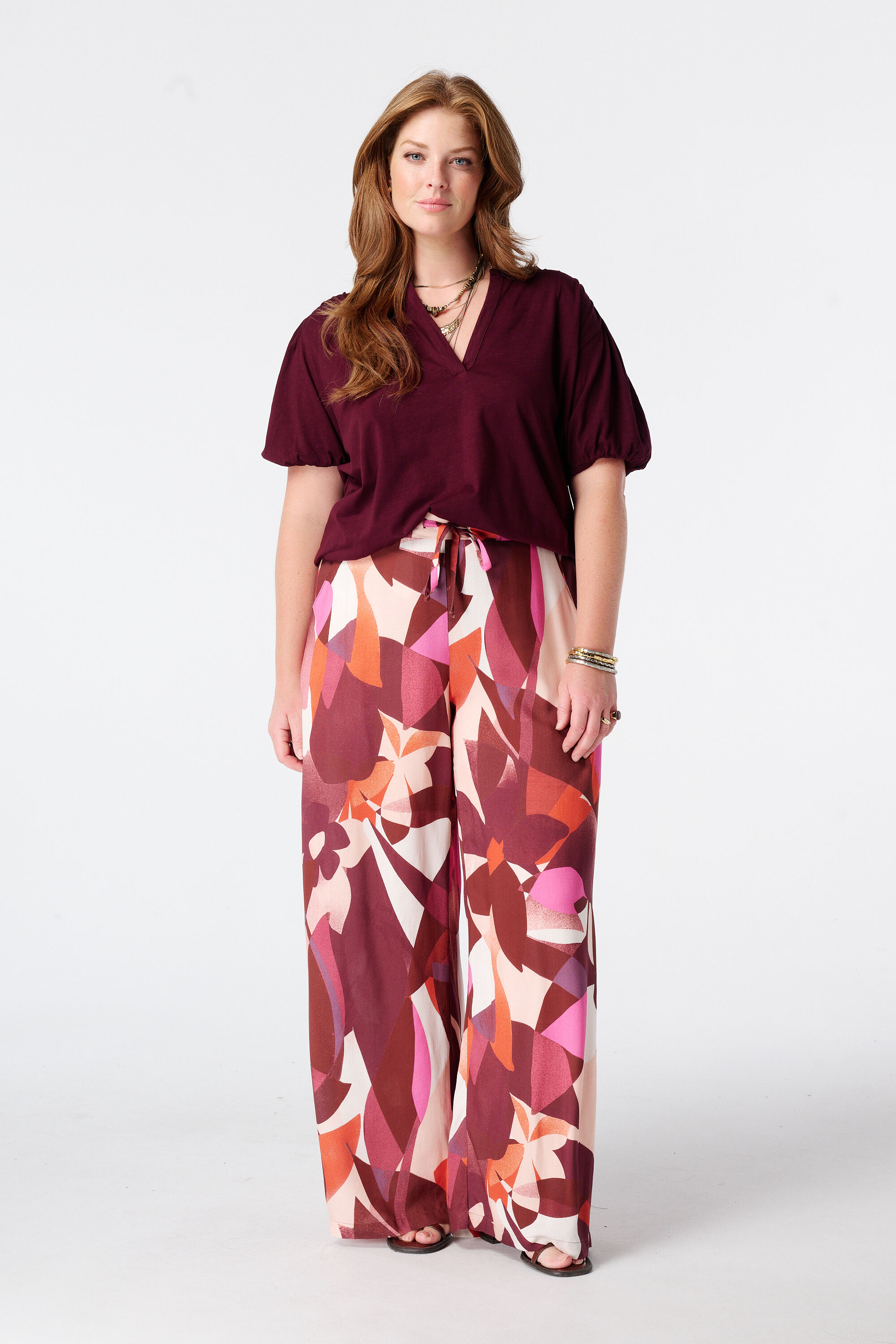 Pantal&oacute;n wide leg con estampado