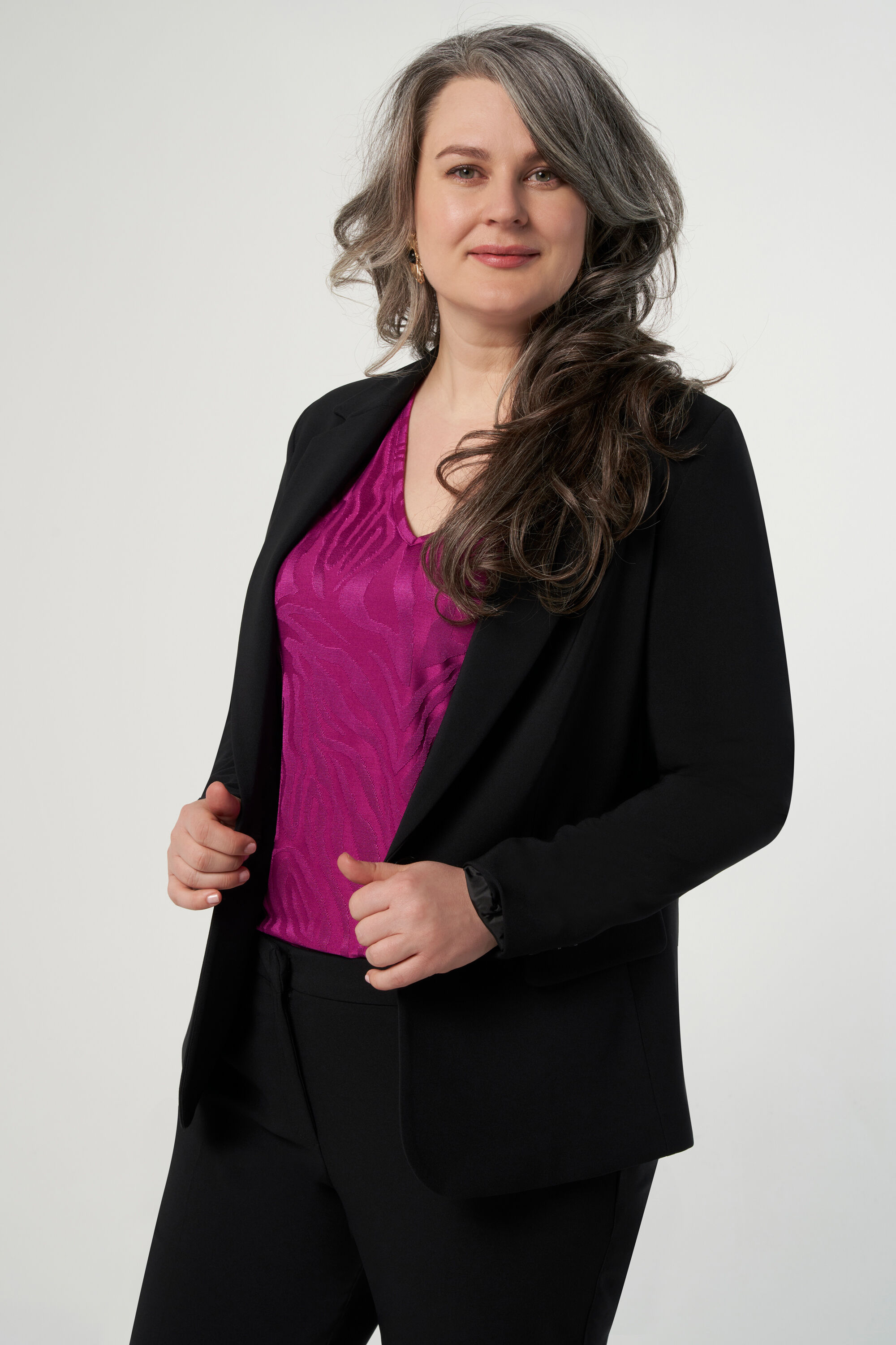 Blazer con cierre de bot&oacute;n image number 6