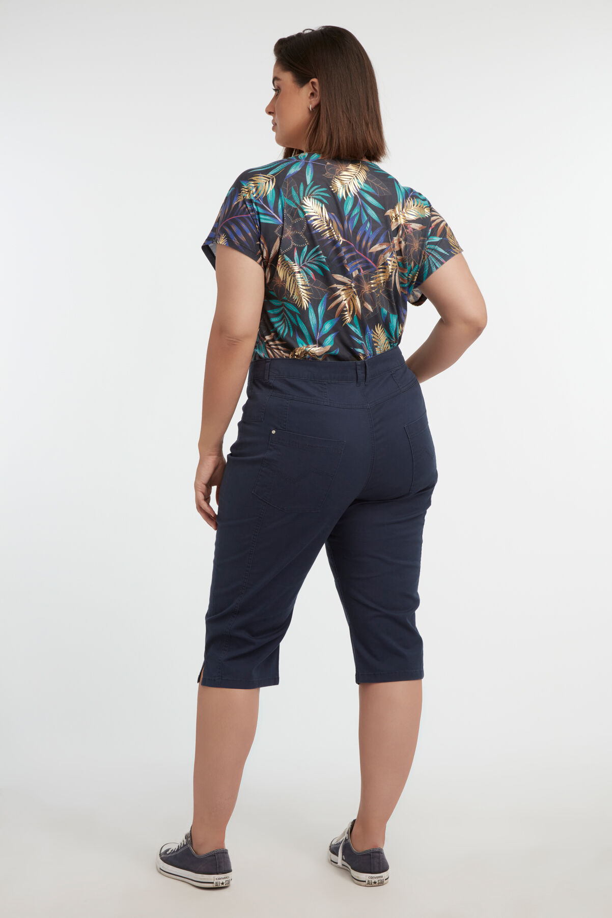 Pantalones pirata de algod&oacute;n image number 4