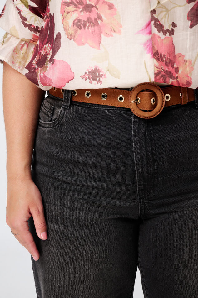 Cinturón tipo ante y hebilla redonda image number 2