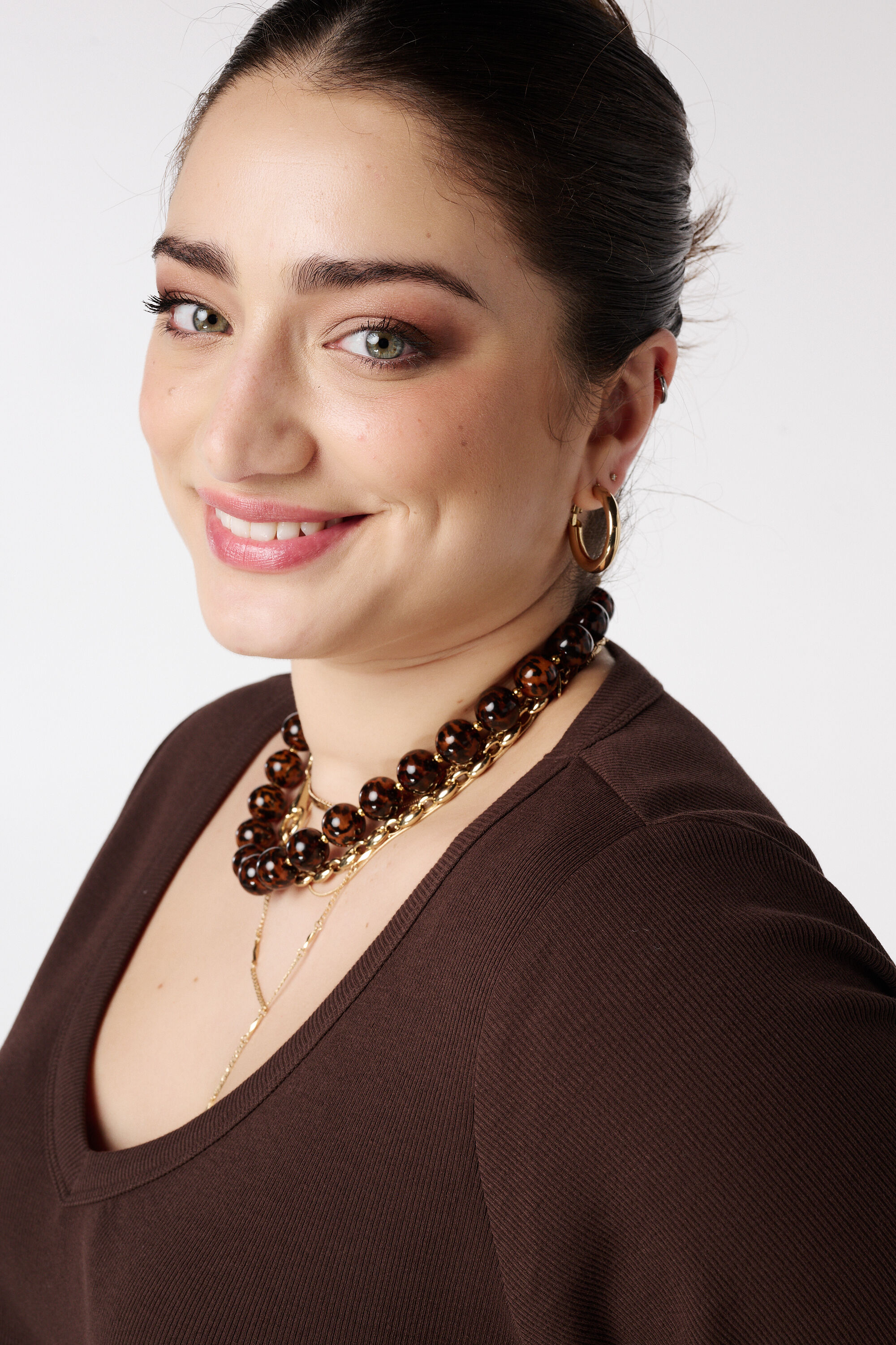 Top de canal&eacute; con escote en V image number 4