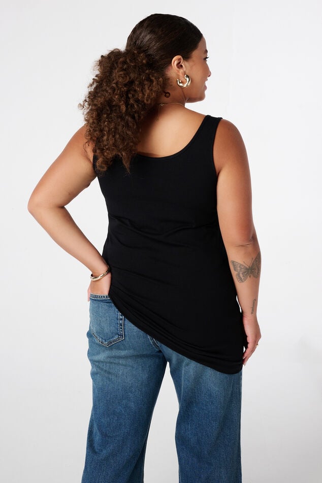 Pack de 2 camisetas interiores de algodón extra largas image number 1