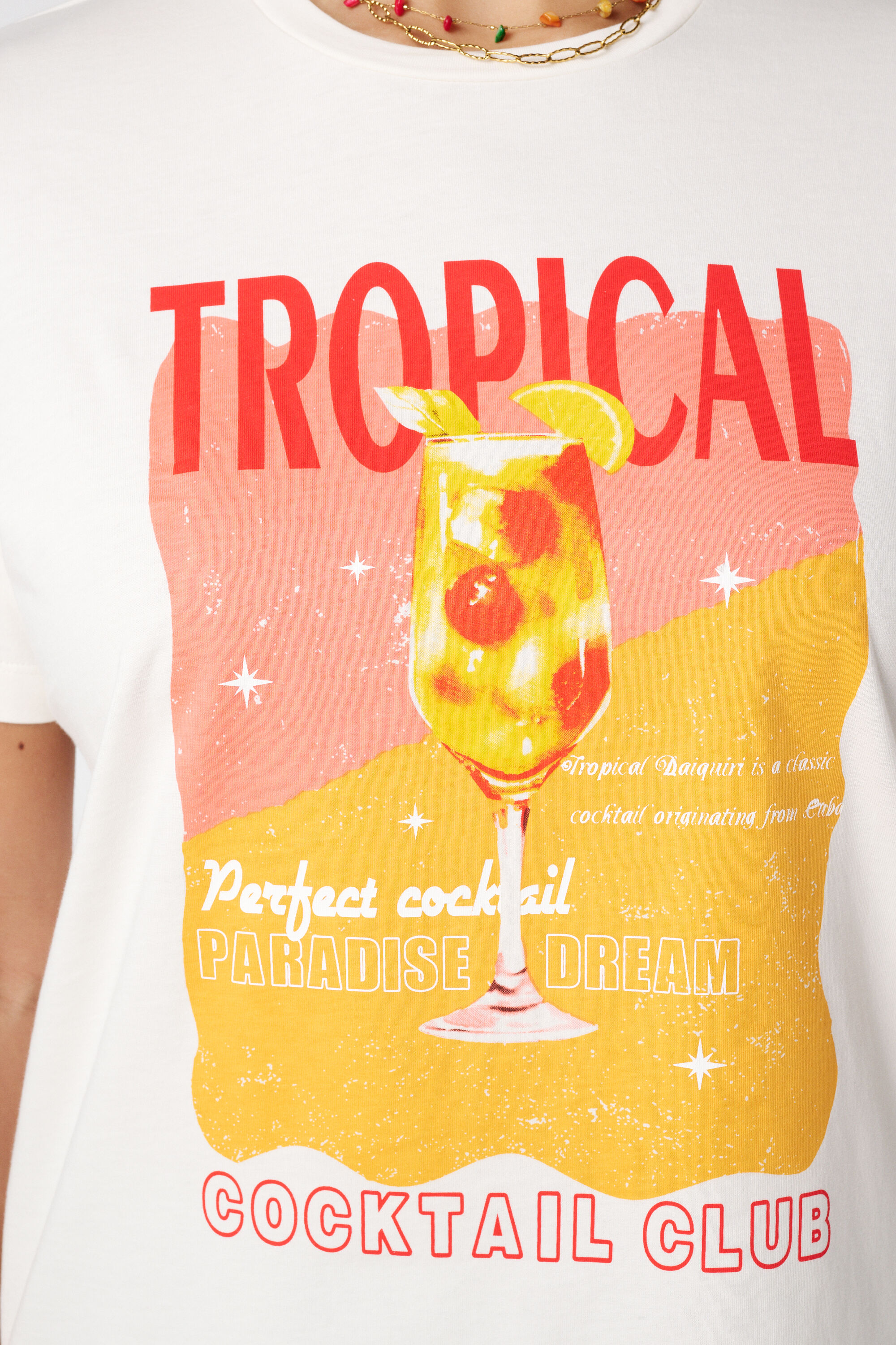 Camiseta con estampado tropical image number 6
