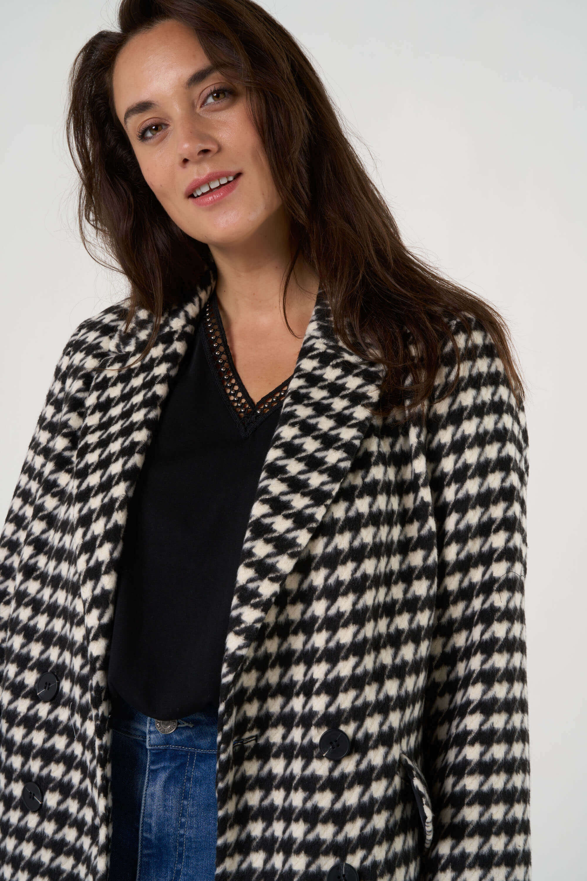 Abrigo de dos tonos  image number 6