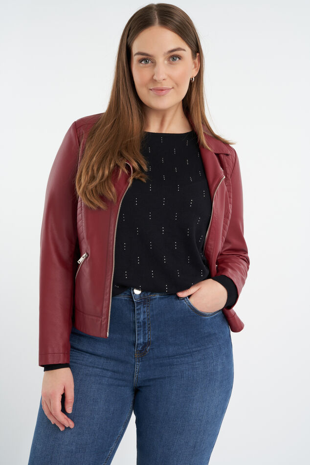 Chaqueta de cuero sintético  image number 0