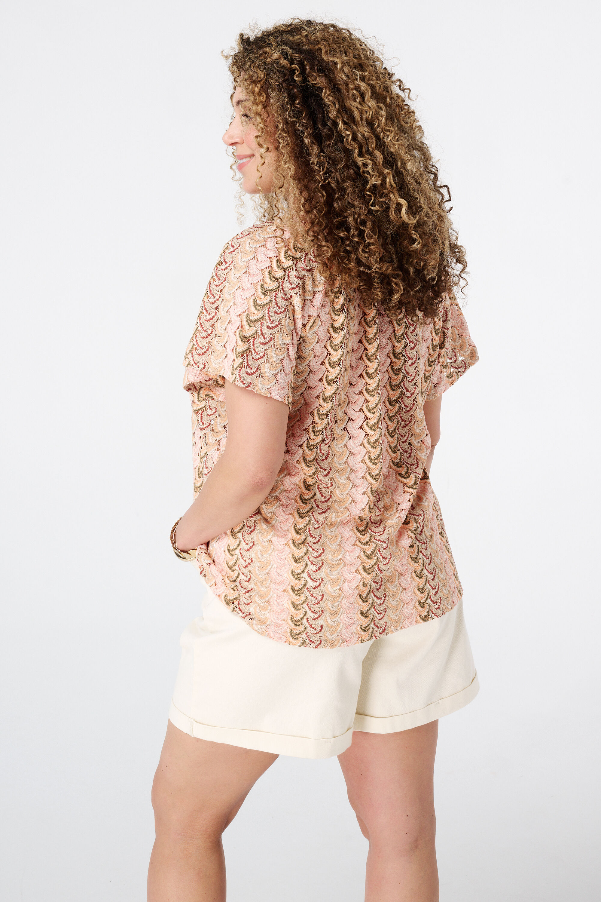 Top con textura de punto image number 3