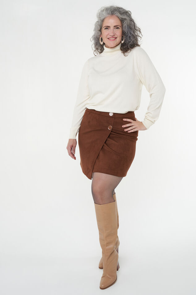 Falda cruzada de ante sintético image number 0