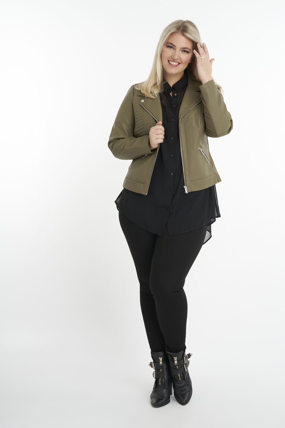 Chaqueta de cuero sint&eacute;tico  image number 5