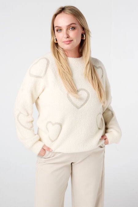Jersey suave con corazones Jersey suave con corazones