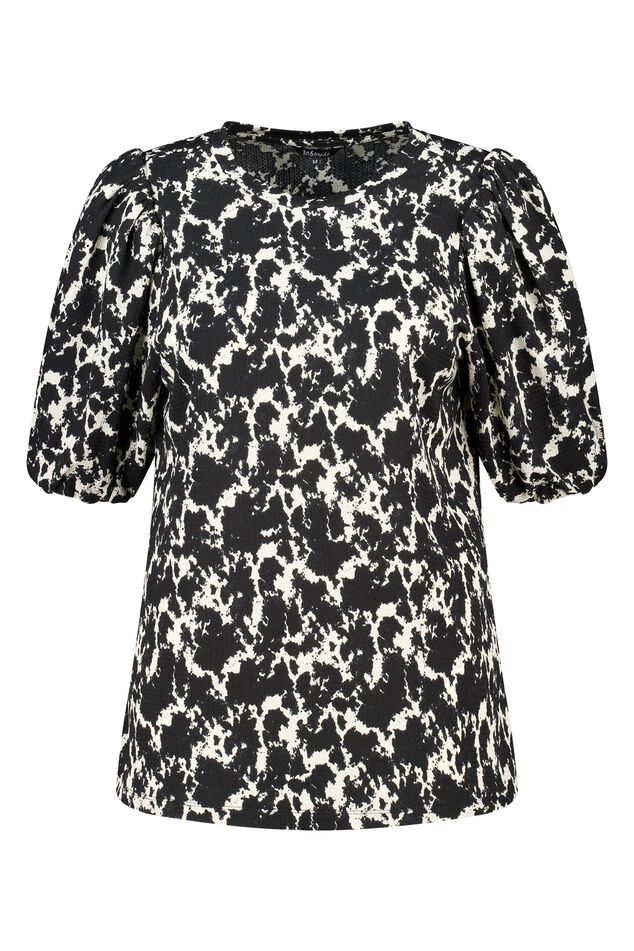 Top con manga abullonada image number 1