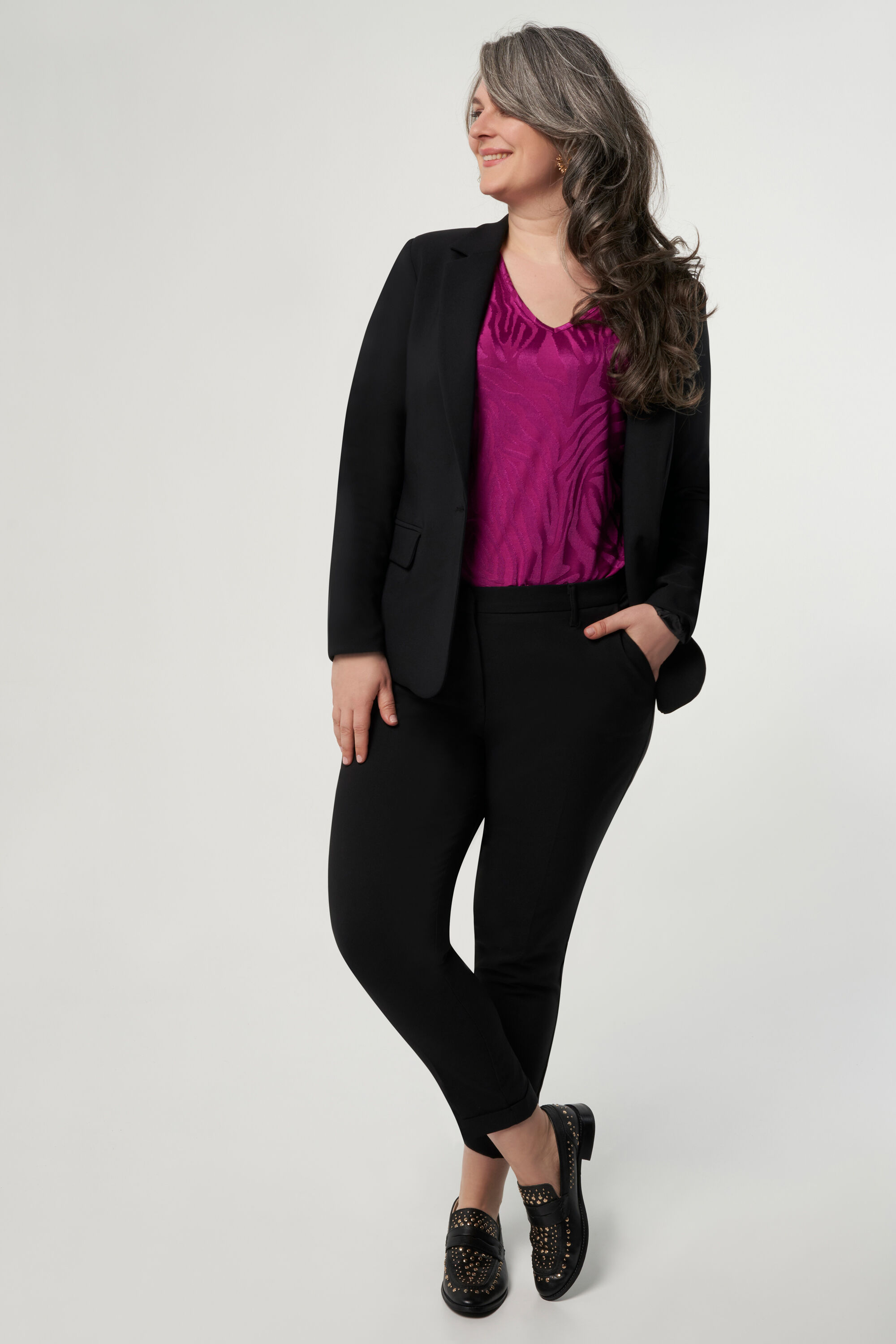 Blazer con cierre de bot&oacute;n image number 5