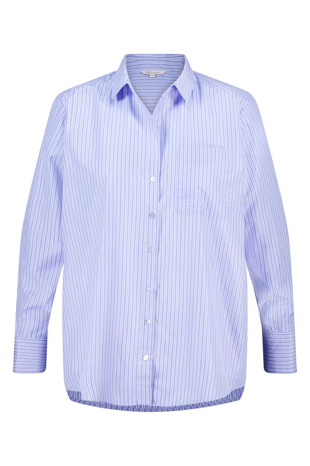 Blusa camisera a rayas image number 1