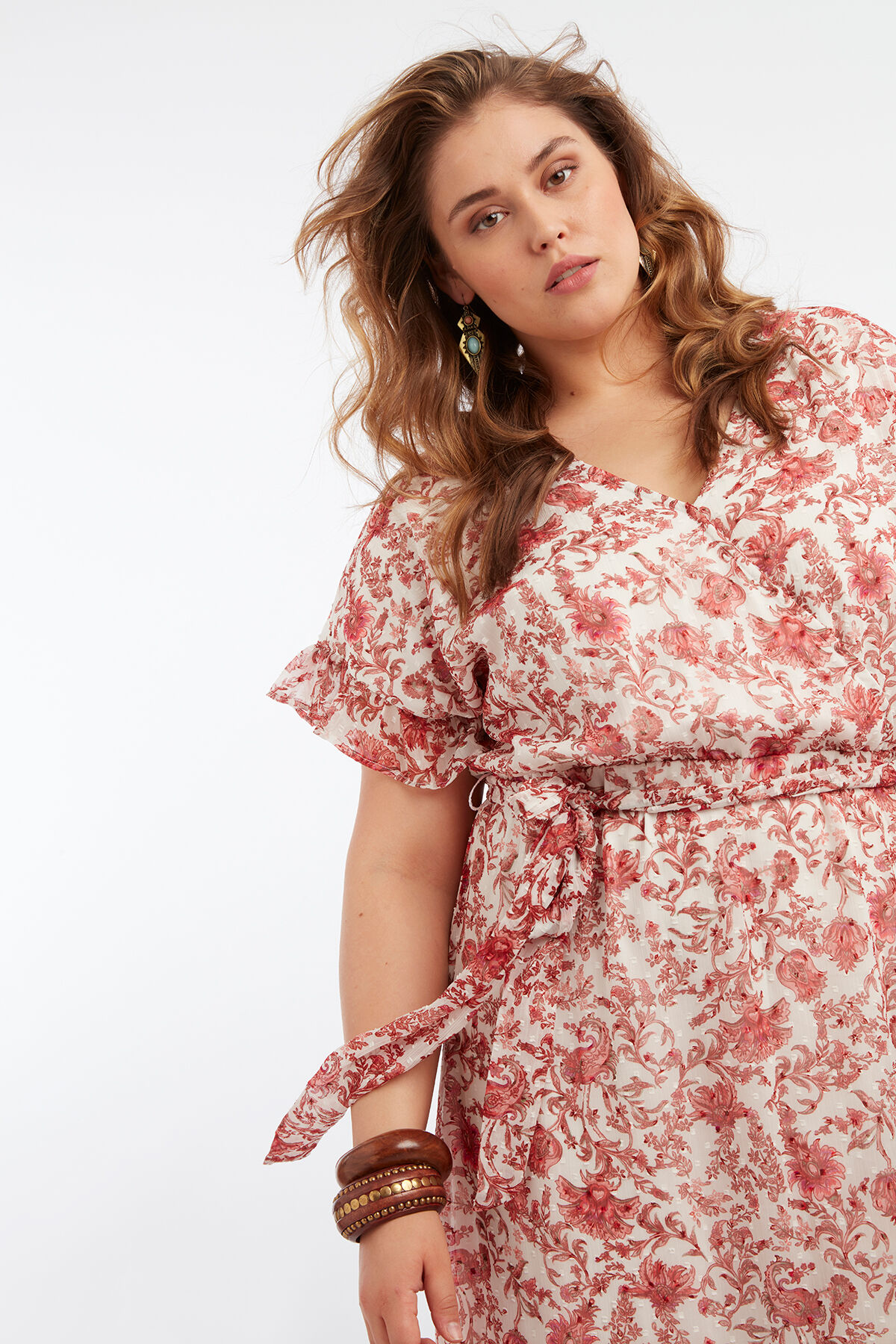 Vestido maxi de estampado floral image number 5