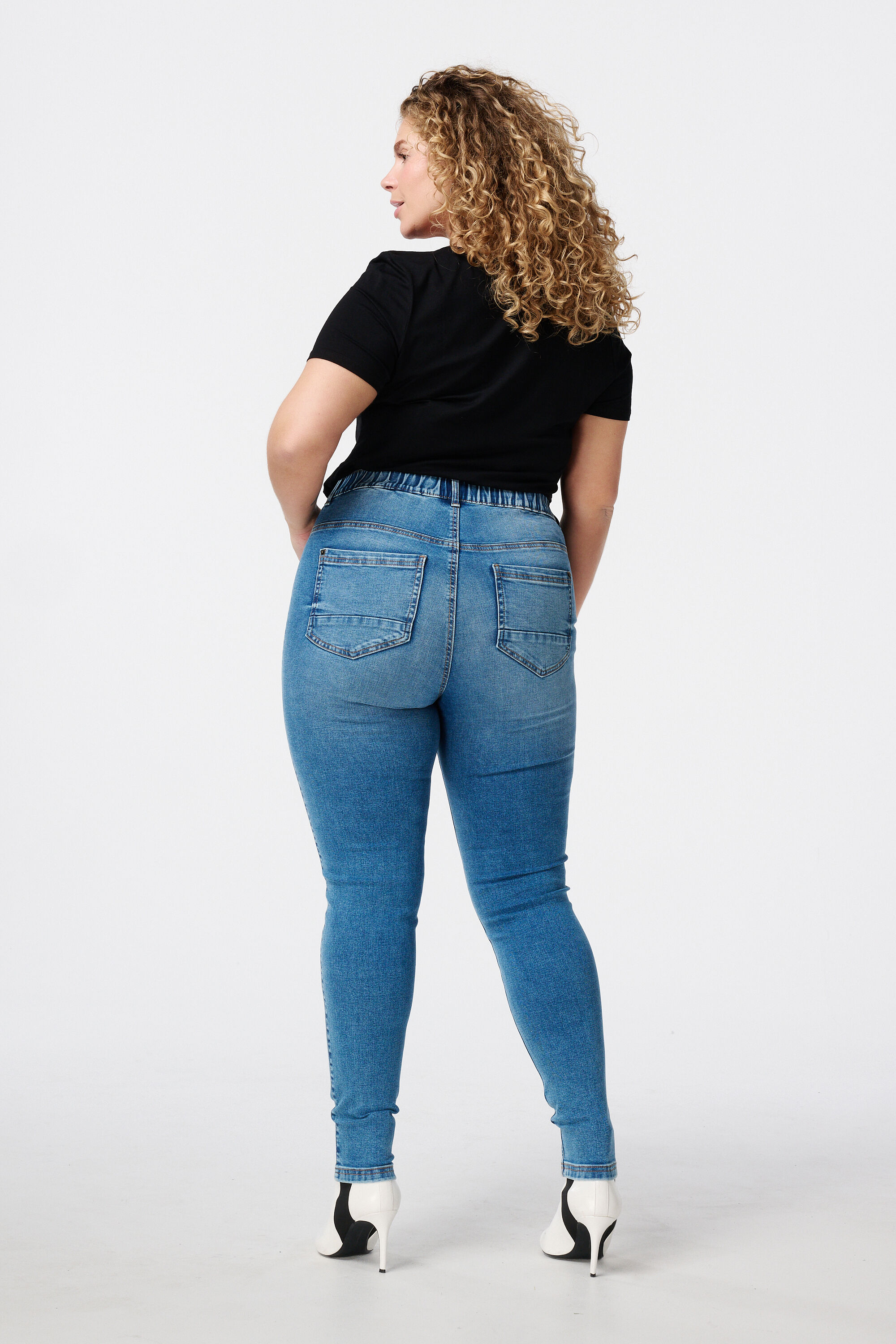 Treggings con aspecto denim image number 3