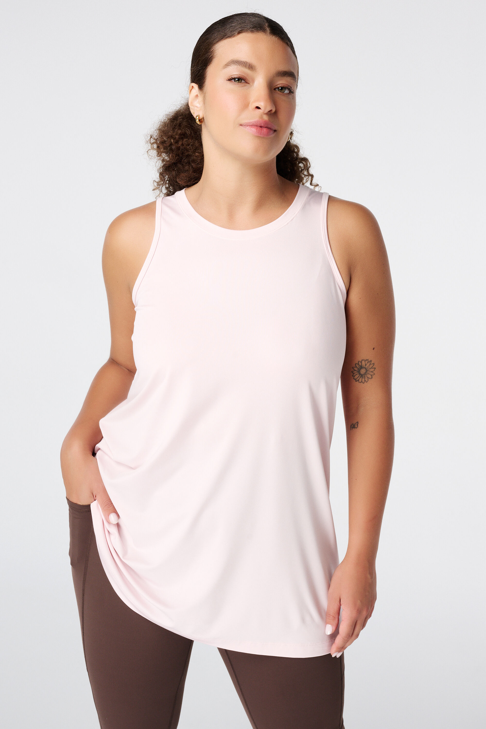 Camiseta sin mangas deportiva larga