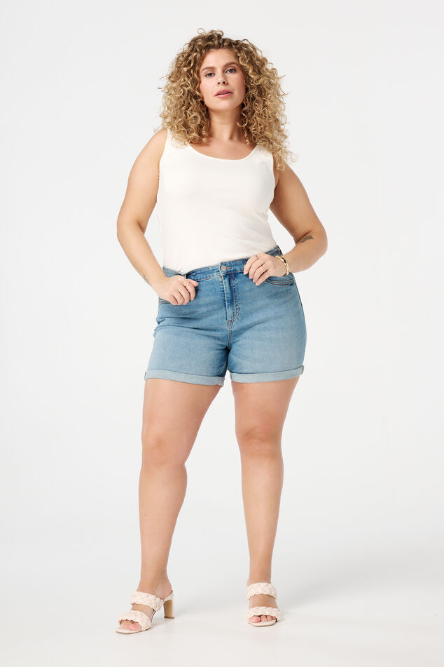 Camiseta larga sin mangas de algodón image number 5