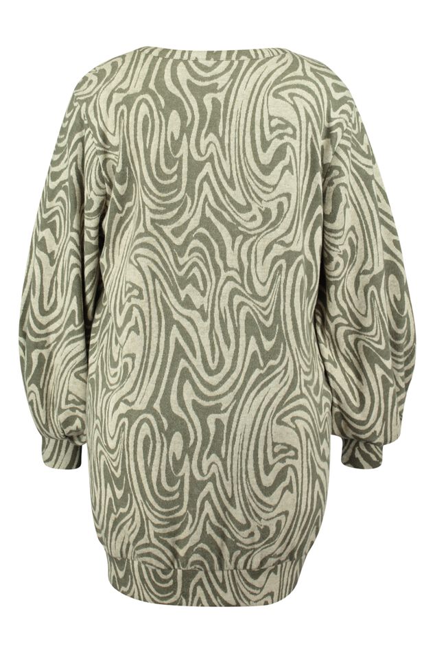 Suéter largo con estampado image number 2