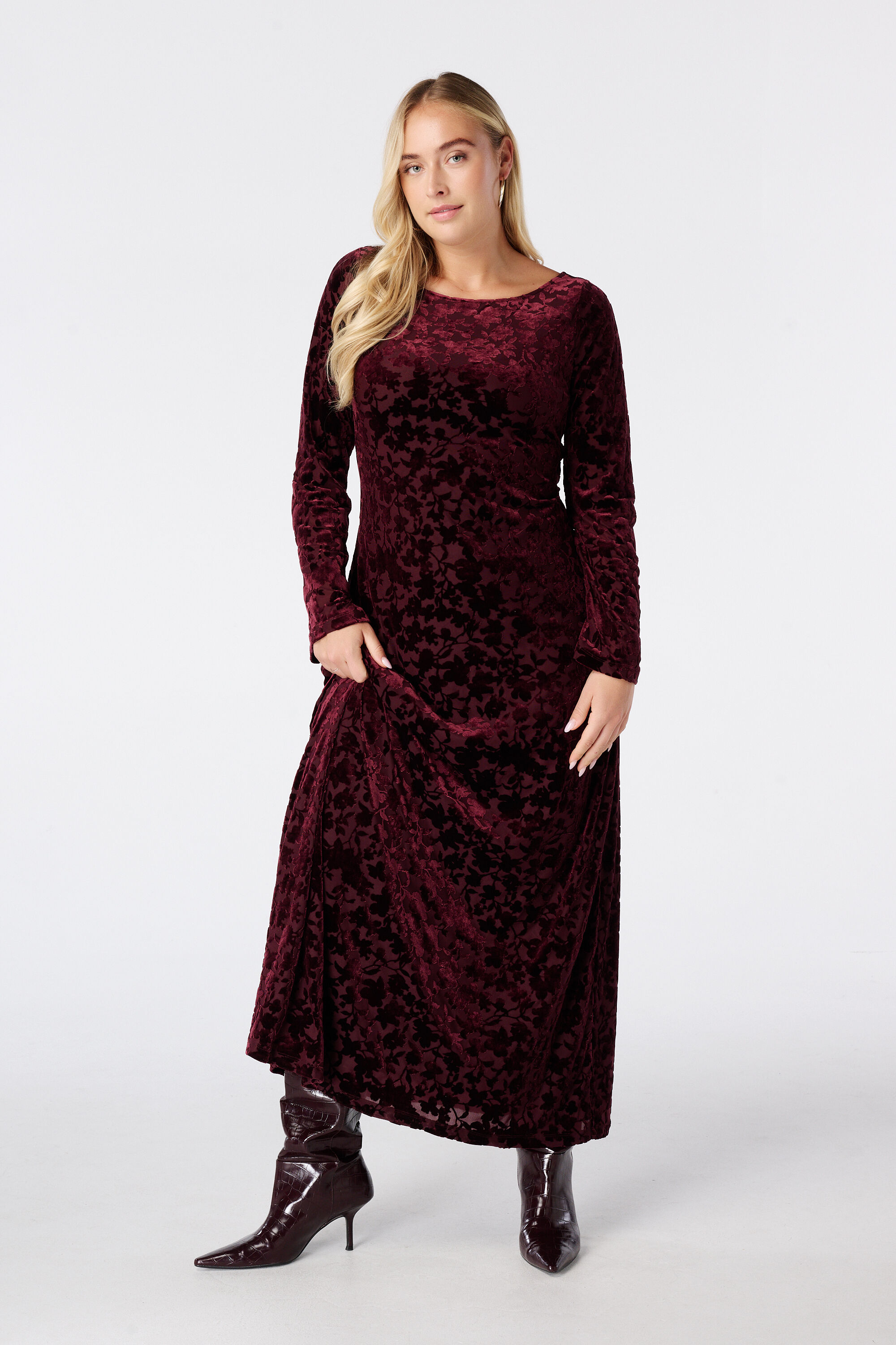 Vestido largo de terciopelo