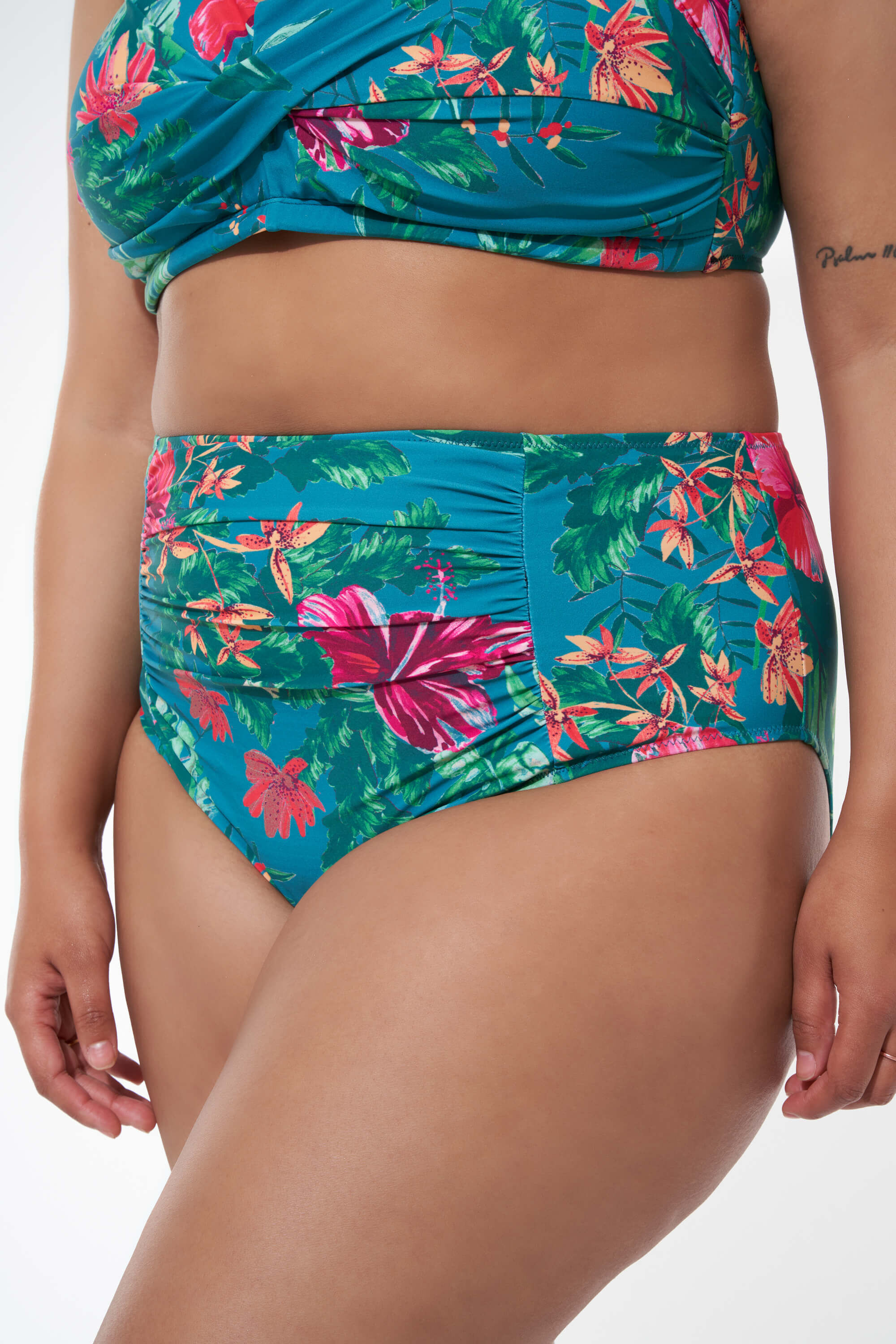 Braguita de bikini de talle alto con estampado image number 3