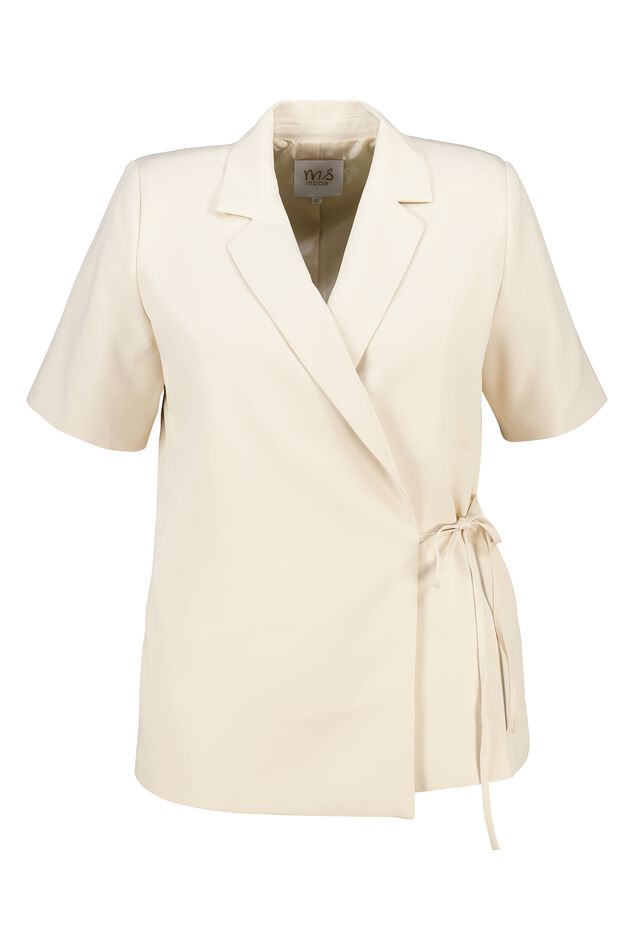 Blazer de solapa y manga corta image number 1
