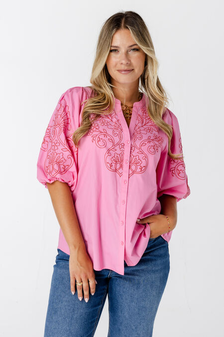 Blusa con mangas abullonadas Blusa con mangas abullonadas