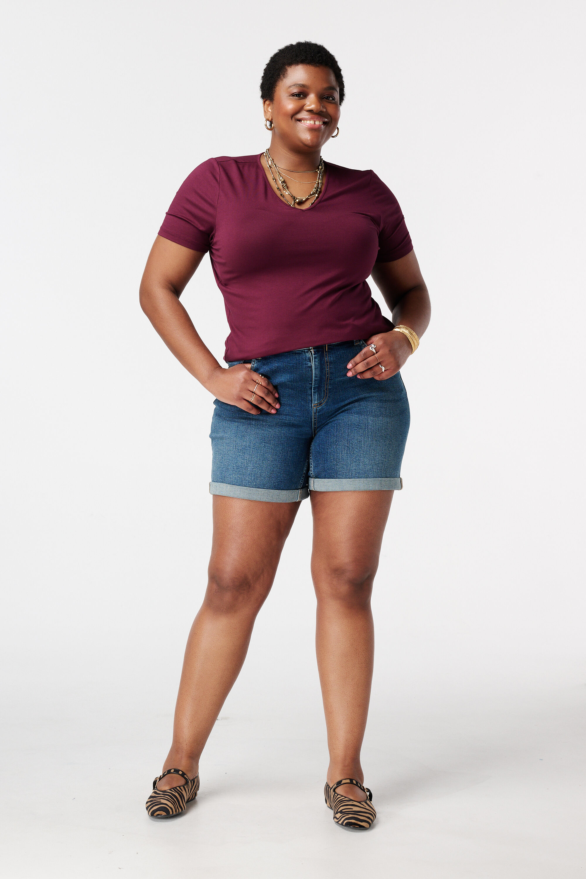 Camiseta con escote en V image number 5