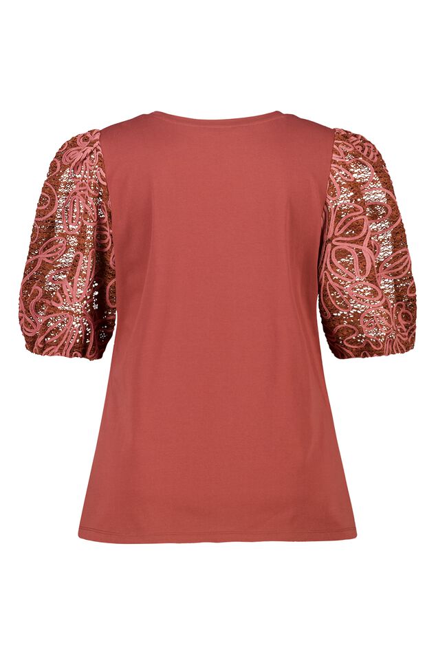 Camiseta con mangas bordadas image number 2