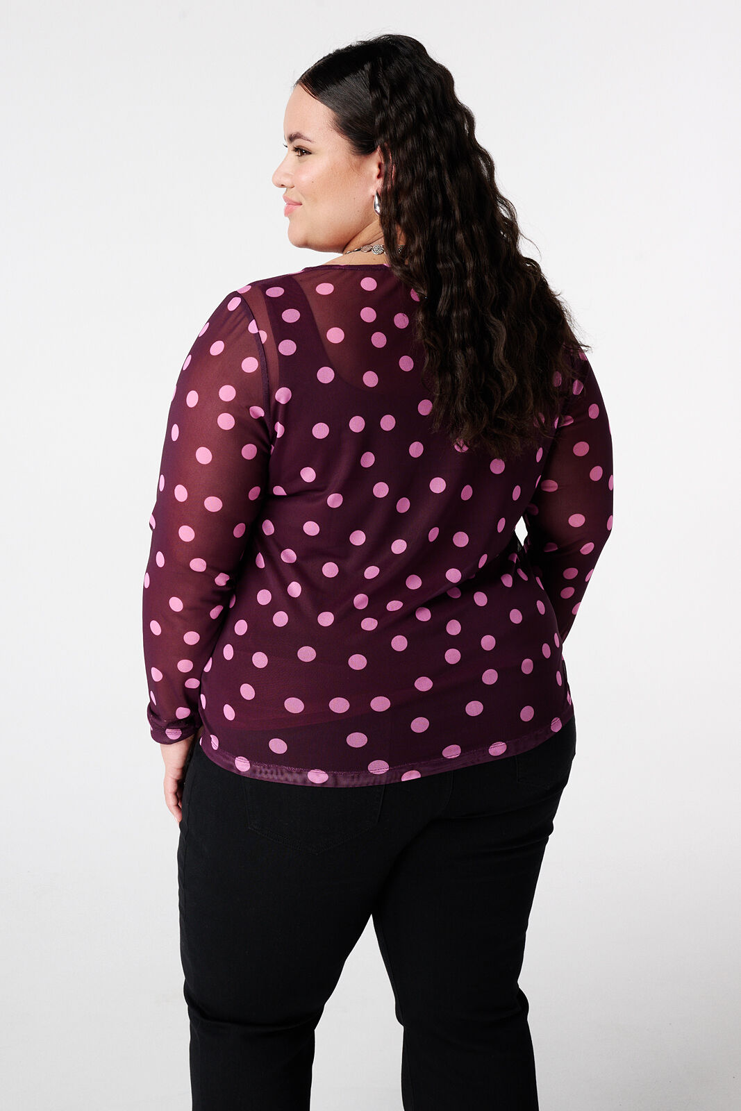 Top de malla con lunares image number 3