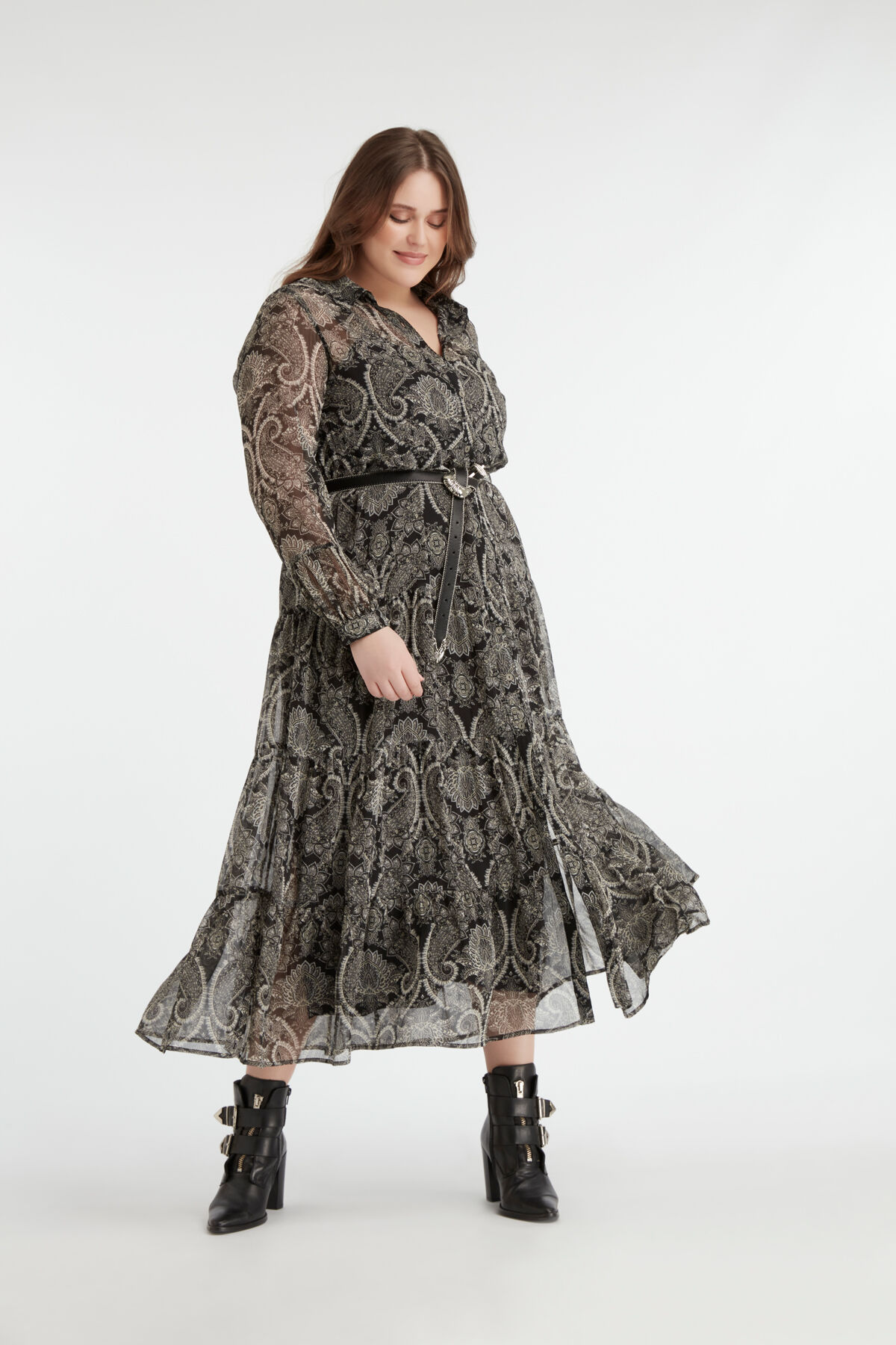 Vestido camisero con estampado image number 5