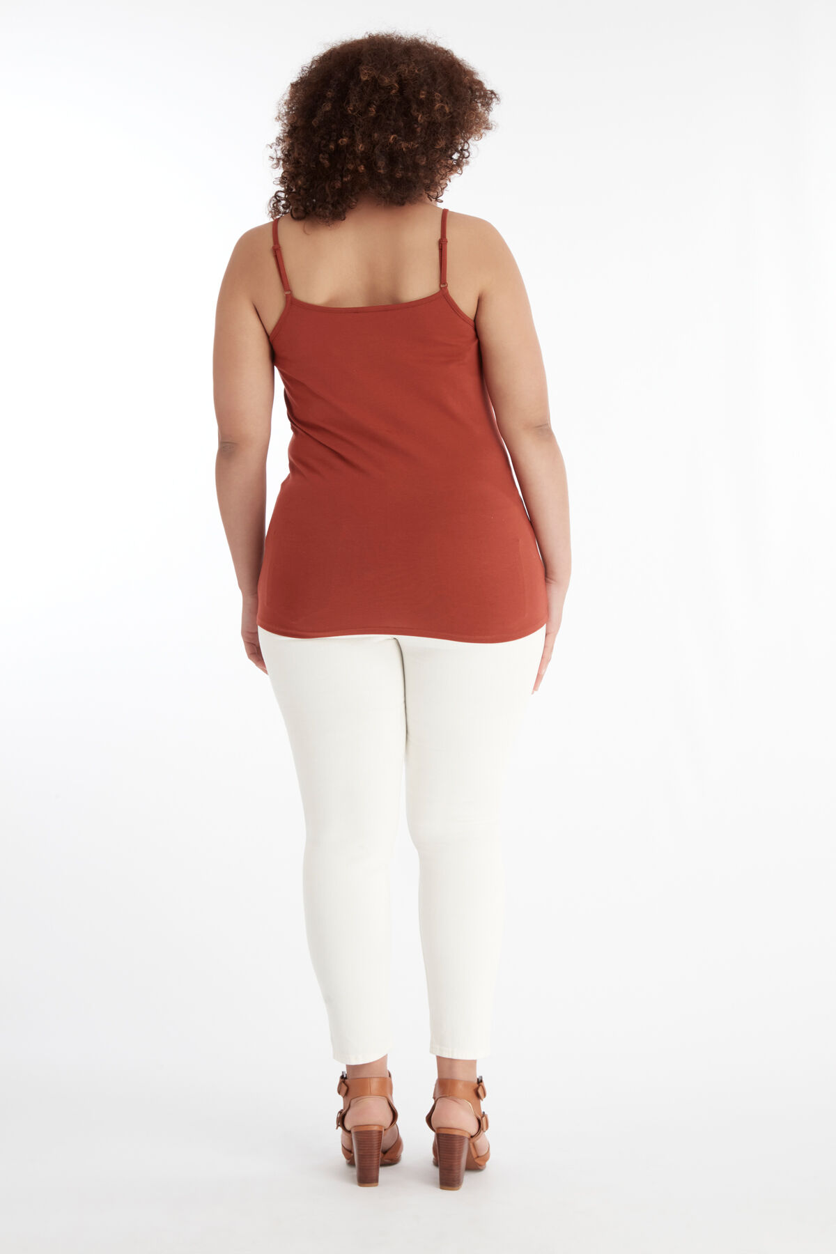 Camisola de algod&oacute;n con tirantes finos image number 4