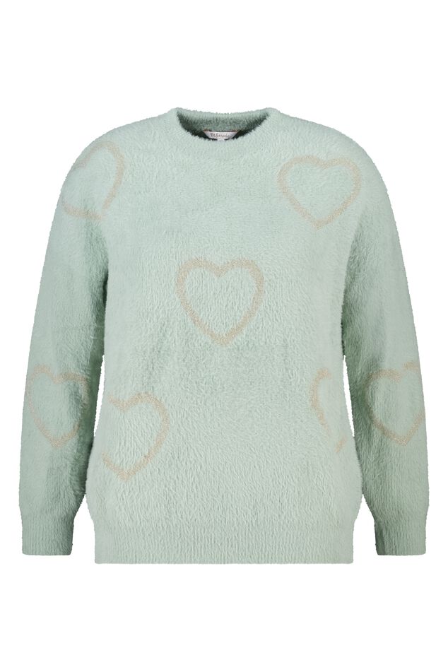 Jersey suave con corazones image number 1