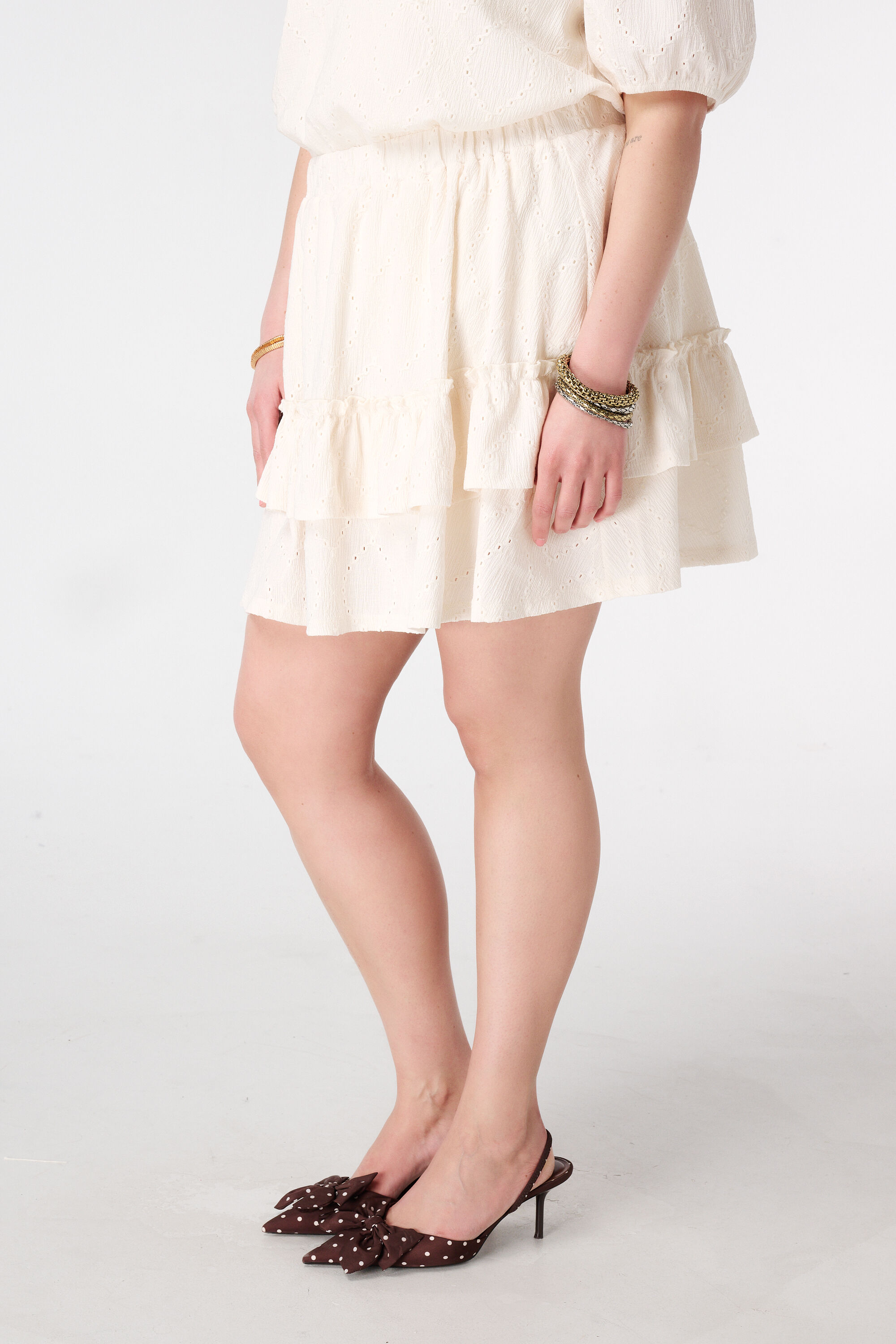 Falda con aspecto bordado image number 5