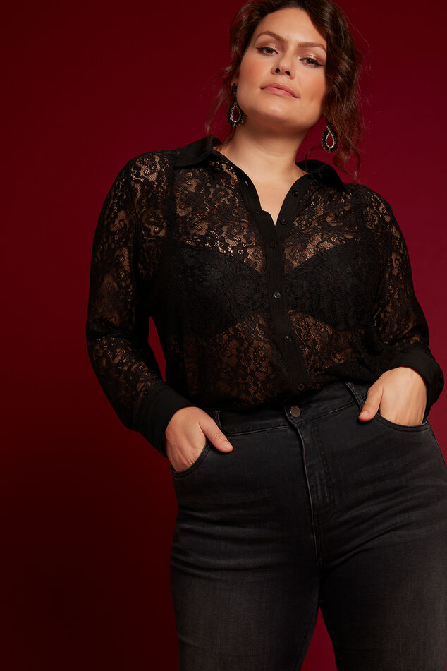 Top con encaje image number 0