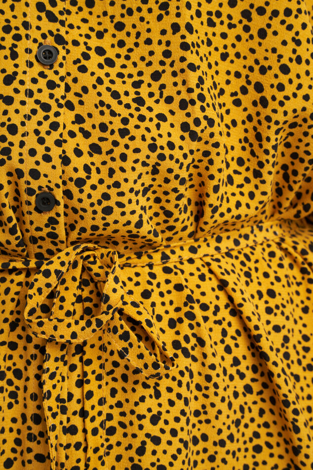 Vestido largo con cinto atado image number 5