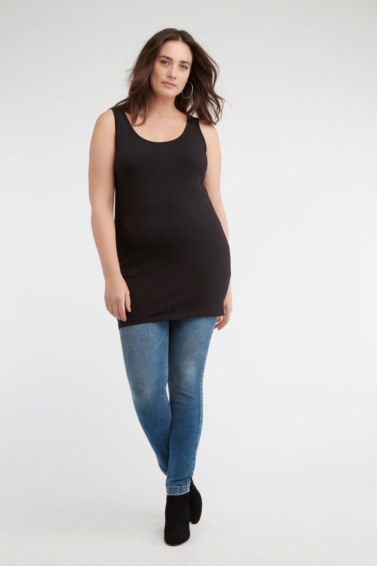 Pack de dos tops de algod&oacute;n extralargos image number 3