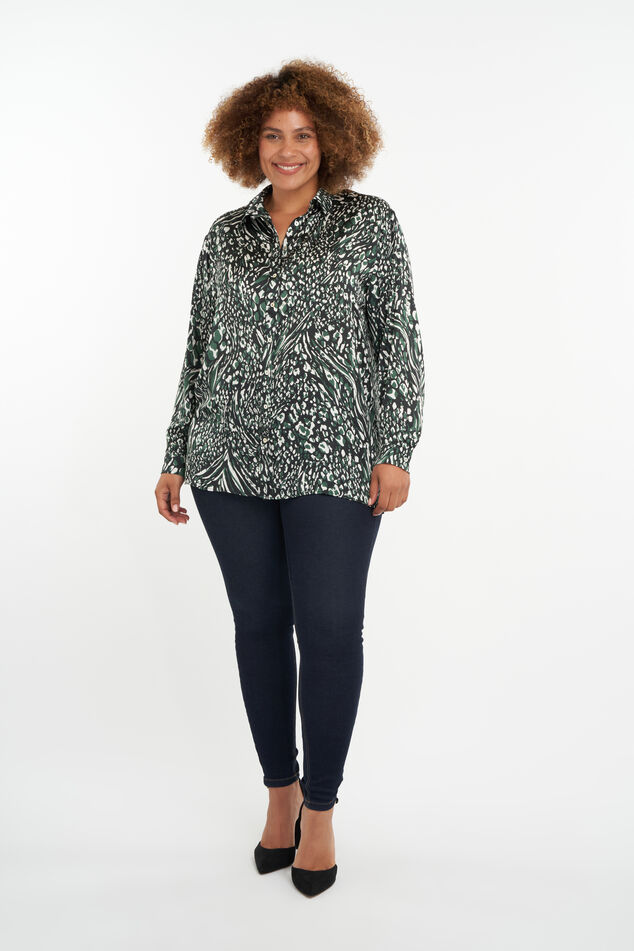 Blusa de satén con estampado image number 5