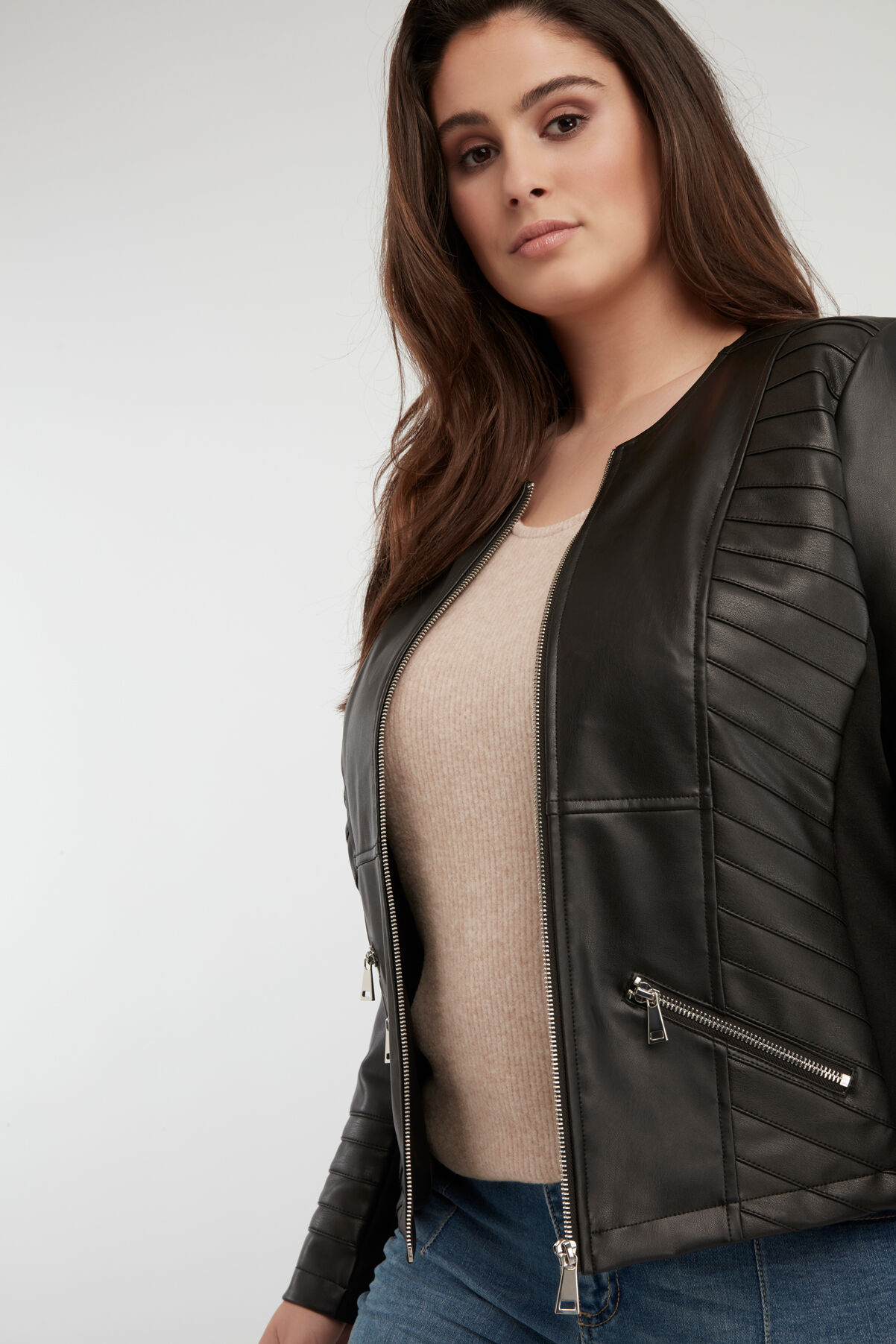 Chaqueta de cuero PU image number 3