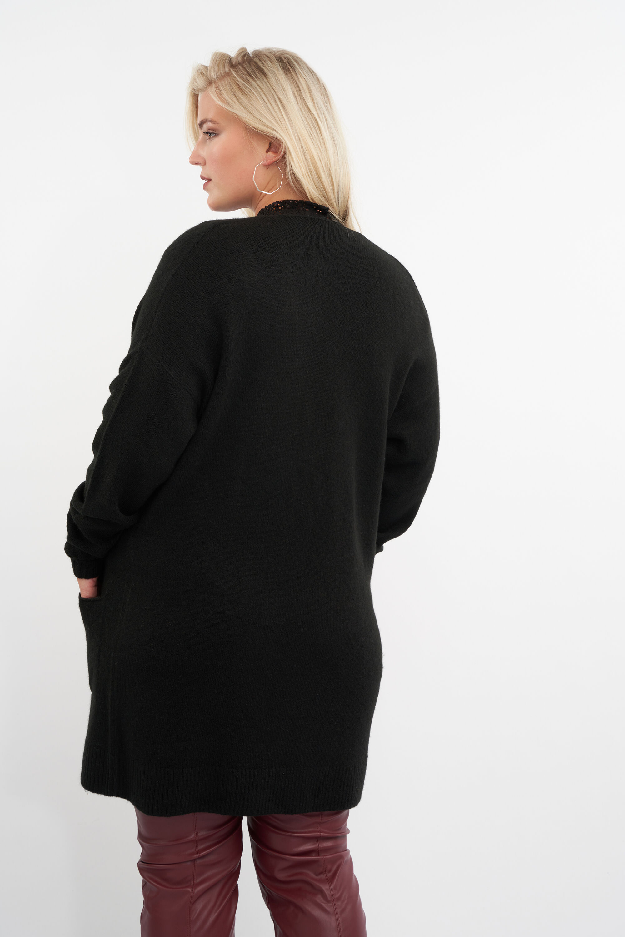 C&aacute;rdigan largo abierto image number 3