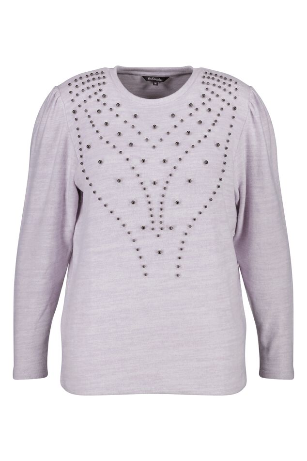 Sweater con detalles de perlas image 1